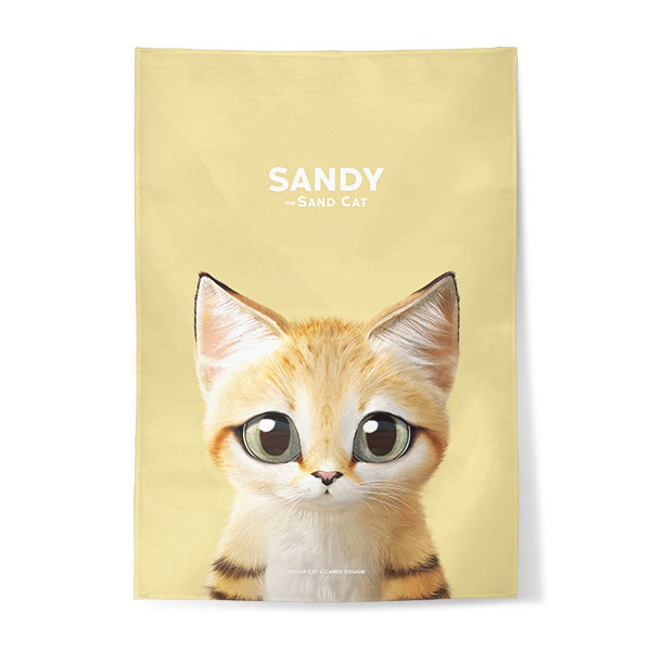 Sandy the Sand cat Fabric Poster