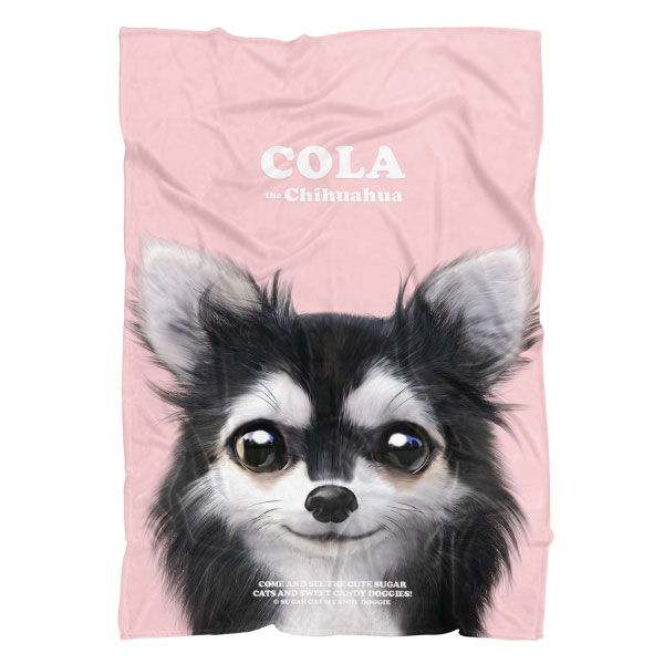 Cola the Chihuahua Retro Fleece Blanket