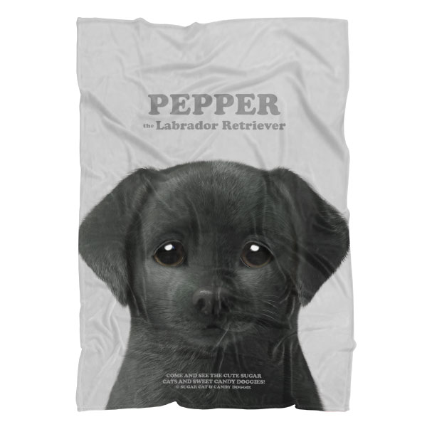 Pepper the Labrador Retriever Retro Fleece Blanket