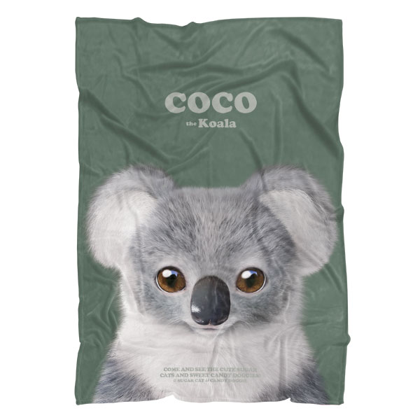 Coco the Koala Retro Fleece Blanket