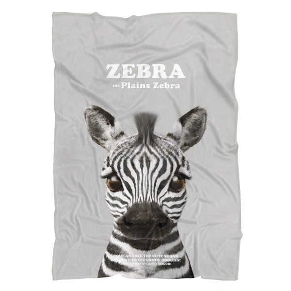 Zebra the Plains Zebra Retro Fleece Blanket