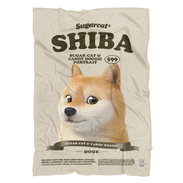 Doge the Shiba Inu (GOLD ver.) New Retro Fleece Blanket