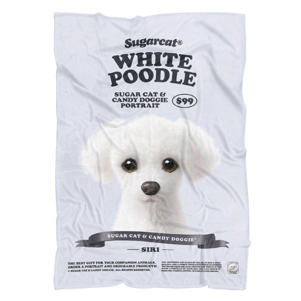 Siri the White Poodle New Retro Fleece Blanket