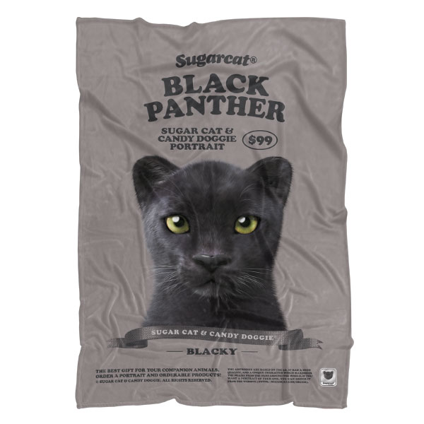 Blacky the Black Panther New Retro Fleece Blanket
