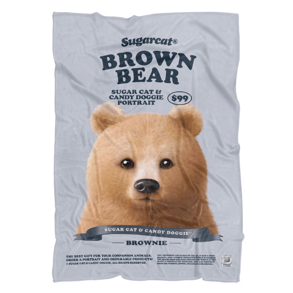 Brownie the Bear New Retro Fleece Blanket