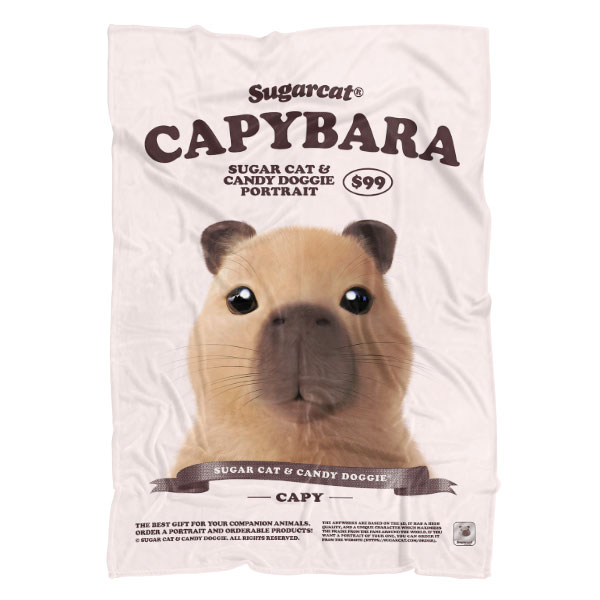 Capybara the Capy New Retro Fleece Blanket