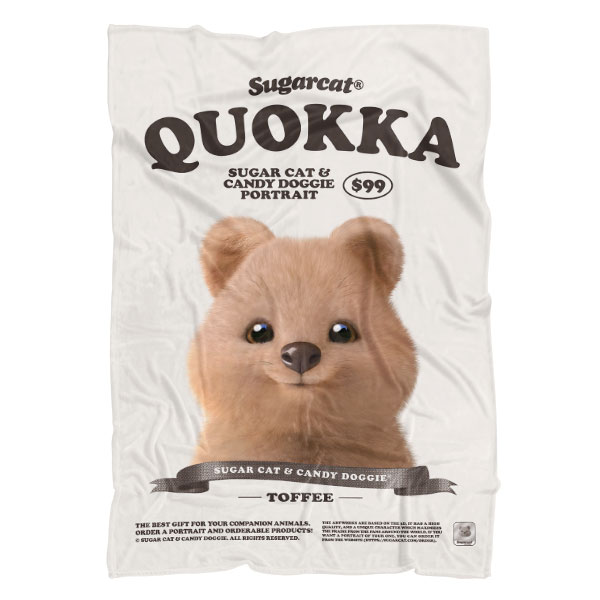 Toffee the Quokka New Retro Fleece Blanket