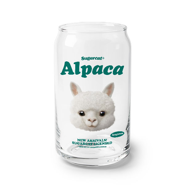 Angsom the Alpaca TypeFace Beer Can Glass