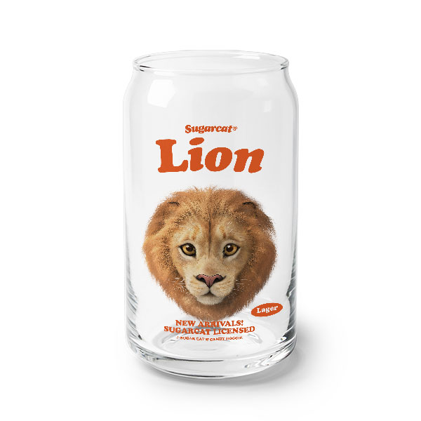 Lager the Lion TypeFace Beer Can Glass