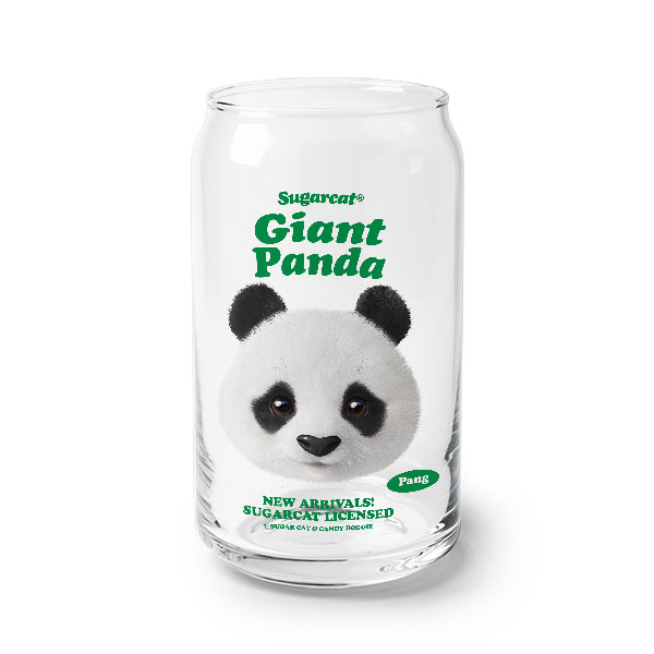 Pang the Giant Panda TypeFace Beer Can Glass