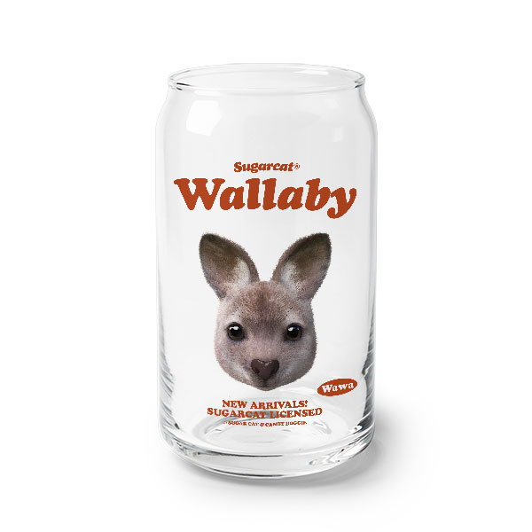 Wawa the Wallaby TypeFace Beer Can Glass