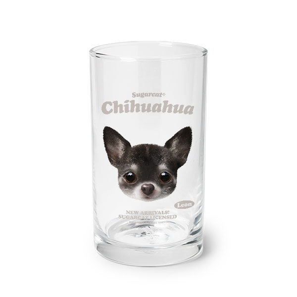 Leon the Chihuahua TypeFace Cool Glass