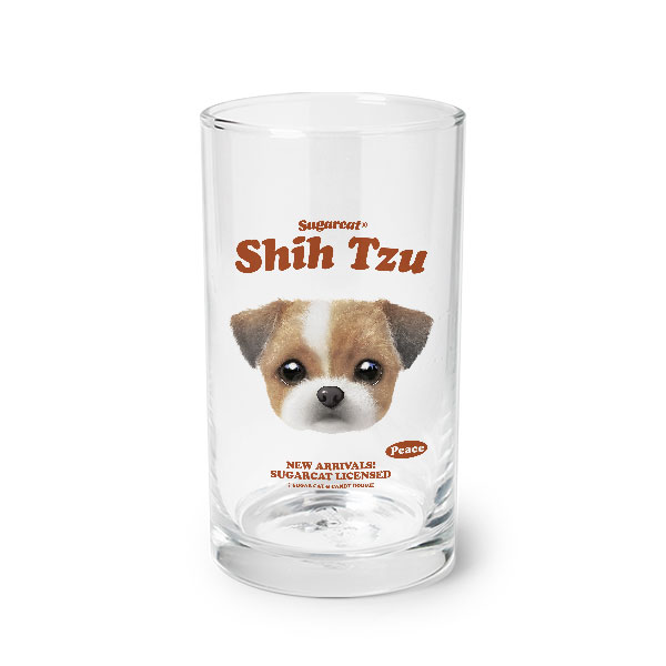 Peace the Shih Tzu TypeFace Cool Glass