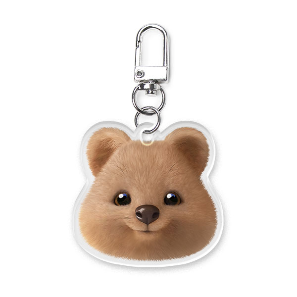 Toffee the Quokka Face Acrylic Keyring (2mm Thick)