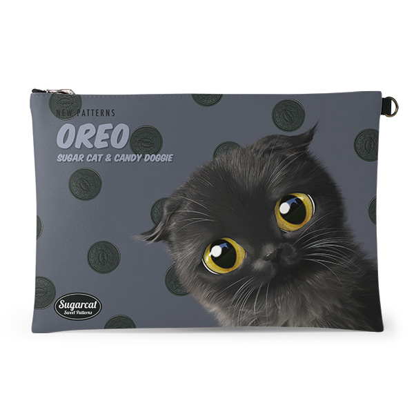 Gimo’s Oreo New Patterns Leather Clutch (Flat)