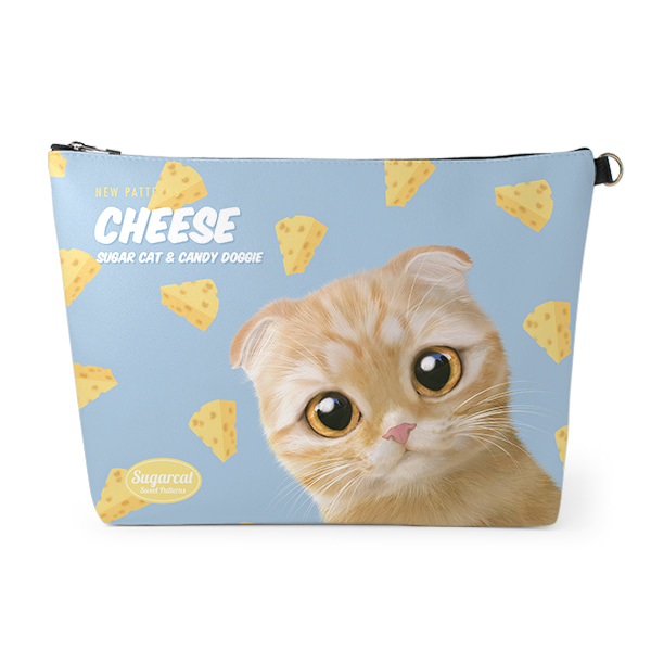 Cheddar’s Cheese New Patterns Leather Clutch (Triangle)