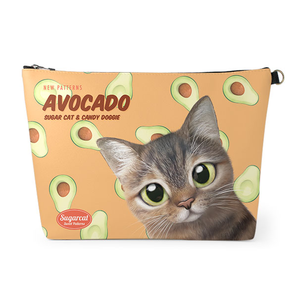 Lucy’s Avocado New Patterns Leather Clutch (Triangle)