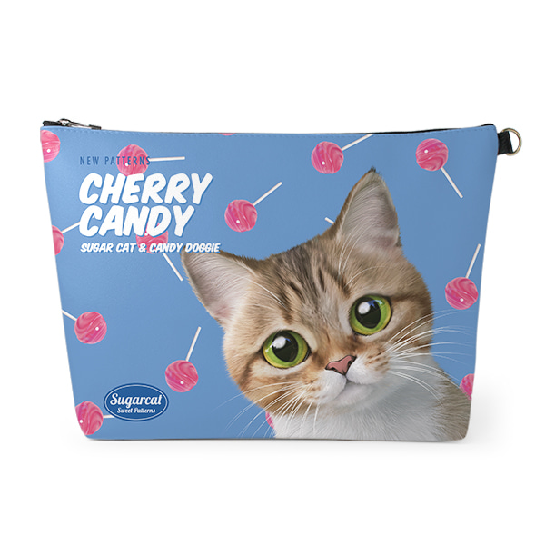 Mar’s Cherry Candy New Patterns Leather Clutch (Triangle)