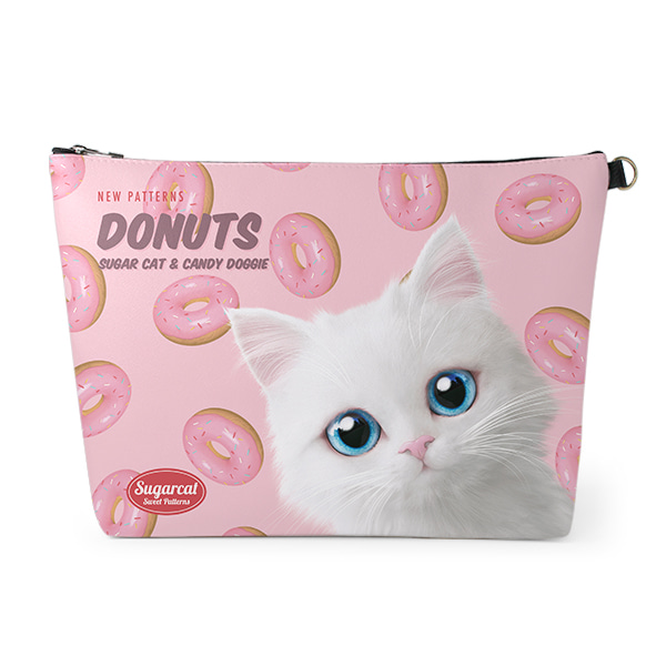 Venus’s Donuts New Patterns Leather Clutch (Triangle)