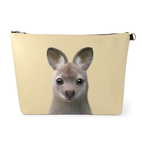 Wawa the Wallaby Leather Clutch (Triangle)