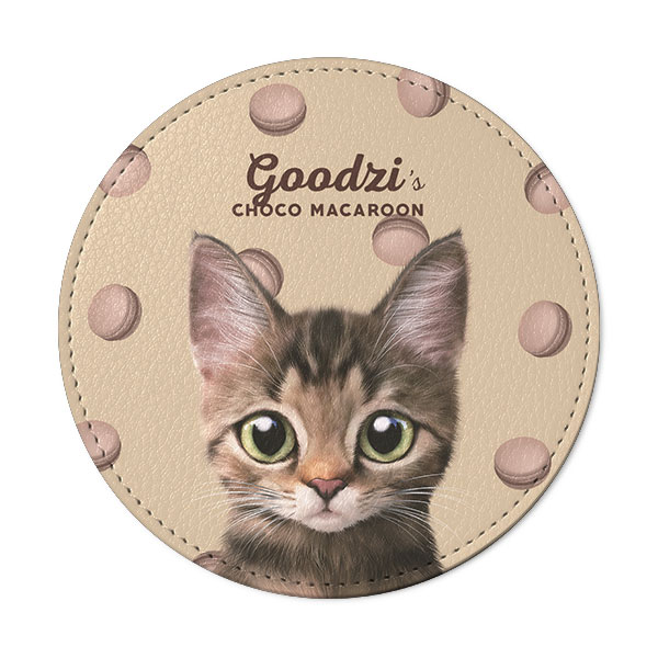 Goodzi’s Choco Macaroon Leather Coaster