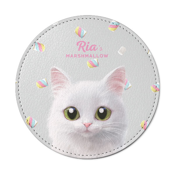 Ria’s Marshmallow Leather Coaster