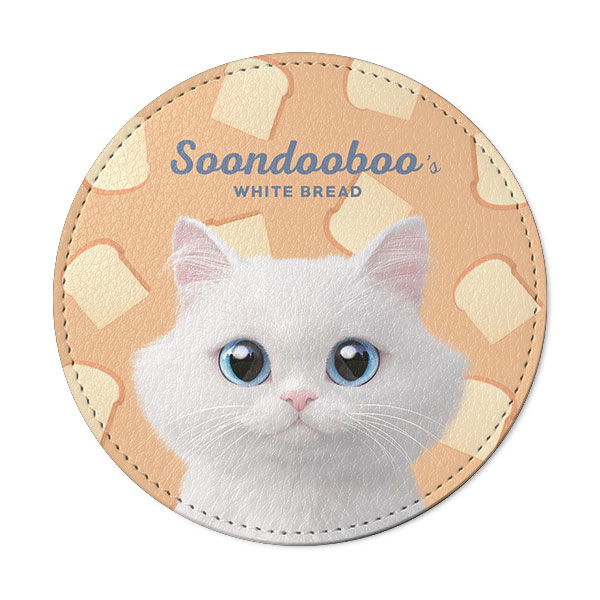 Soondooboo’s White Bread Leather Coaster