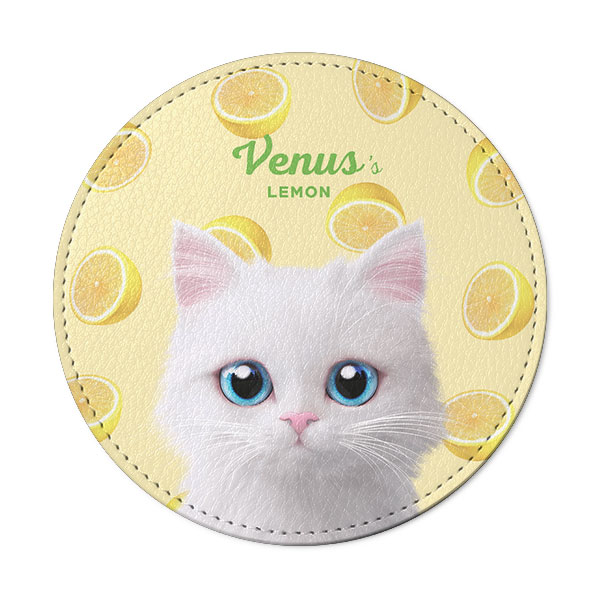 Venus&#039;s Lemon Leather Coaster