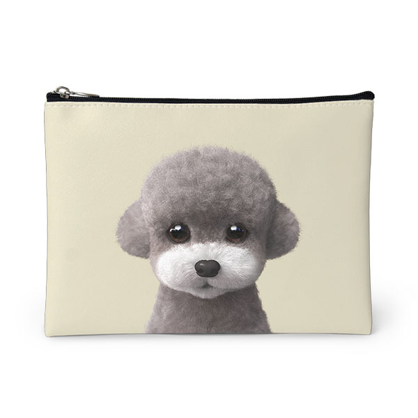 Earlgray the Poodle Leather Pouch