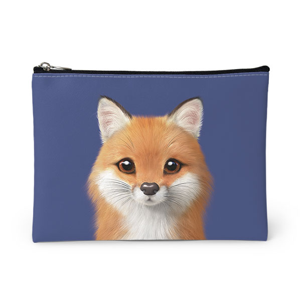 Maple the Red Fox Leather Pouch
