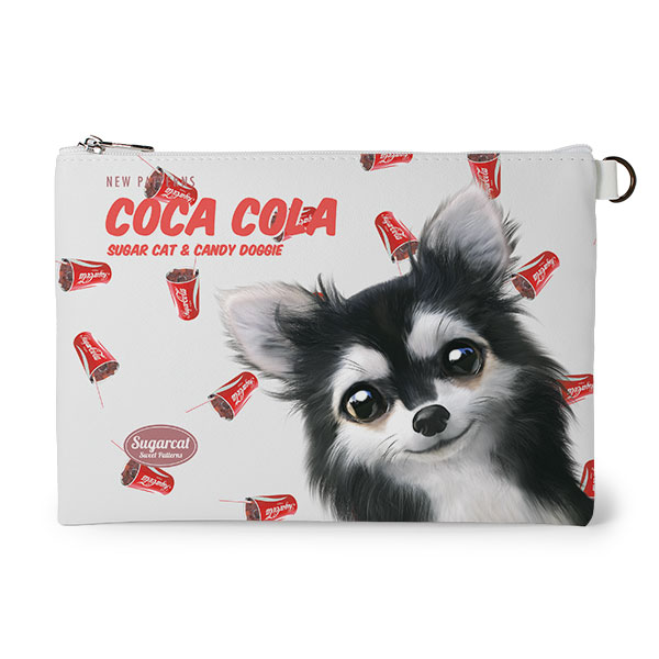 Cola’s Cocacola New Patterns Leather Flat Pouch