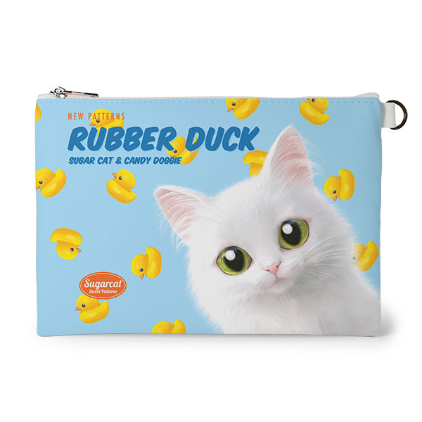 Ria’s Rubber Duck New Patterns Leather Flat Pouch