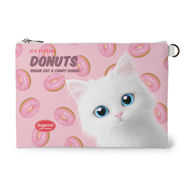 Venus’s Donuts New Patterns Leather Flat Pouch