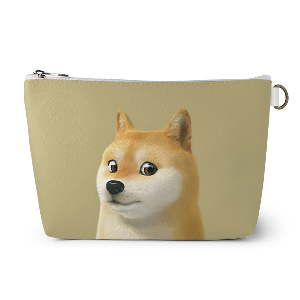 Doge the Shiba Inu (GOLD ver.) Leather Triangle Pouch