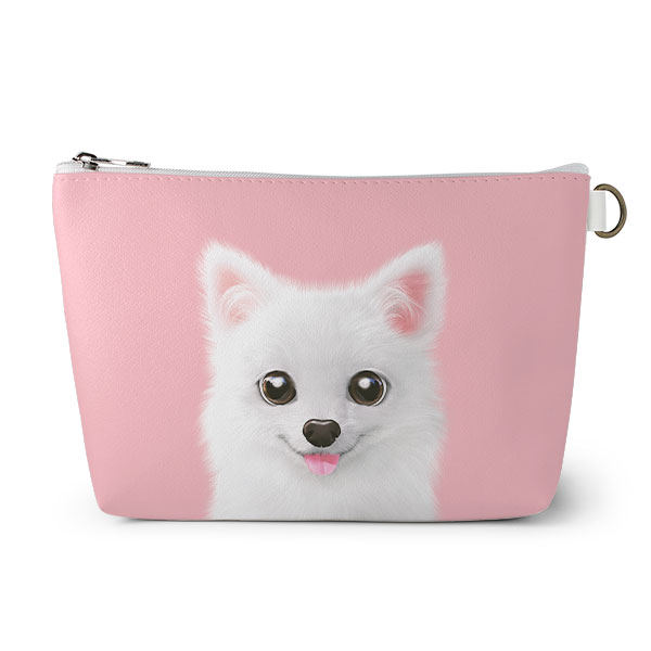 Dubu the Spitz Leather Triangle Pouch