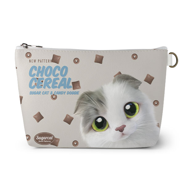 Duna’s Choco Cereal New Patterns Leather Triangle Pouch