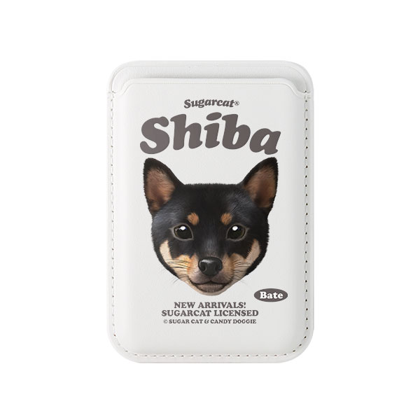 Bate the Shiba TypeFace Magsafe Card Wallet
