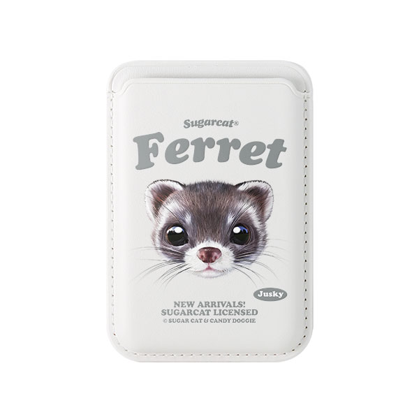 Jusky the Ferret TypeFace Magsafe Card Wallet