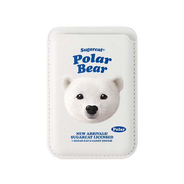 Polar the Polar Bear TypeFace Magsafe Card Wallet