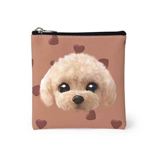 Renata the Poodle’s Heart Chocolate Face Mini Pouch