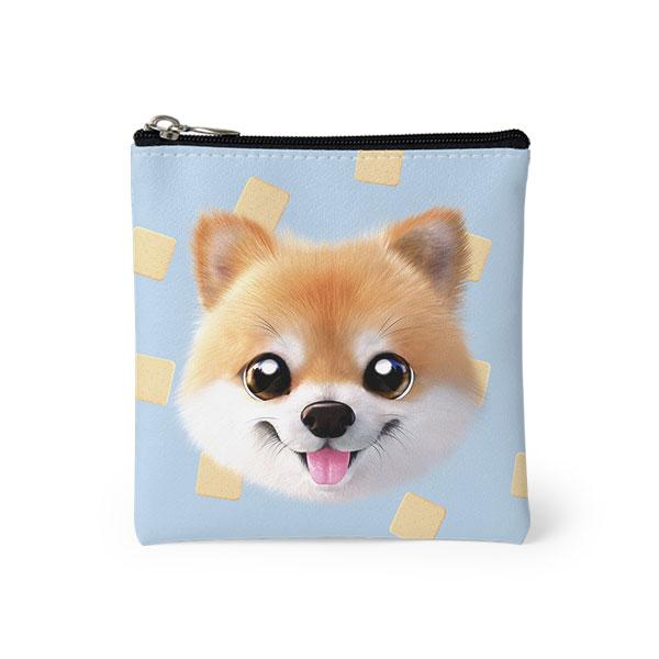 Tan the Pomeranian’s Biscuit Face Mini Pouch