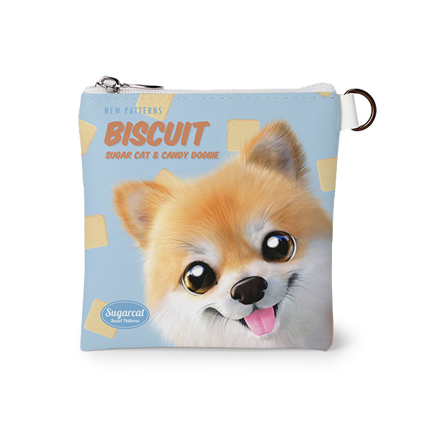 Tan the Pomeranian’s Biscuit New Patterns Mini Flat Pouch