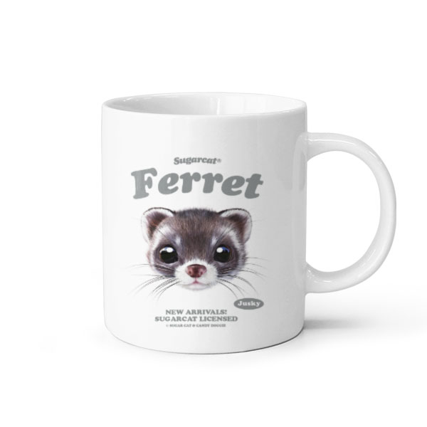 Jusky the Ferret TypeFace Mug
