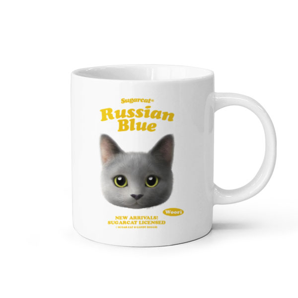 Woori the Russian Blue TypeFace Mug