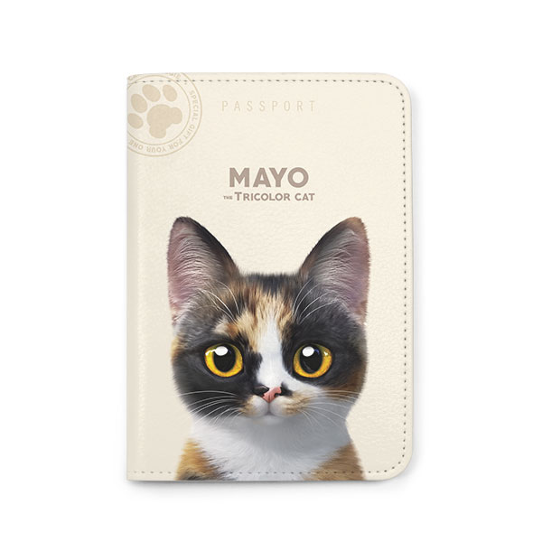 Mayo the Tricolor cat Passport Case
