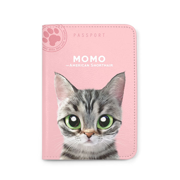 Momo the American shorthair cat Passport Case