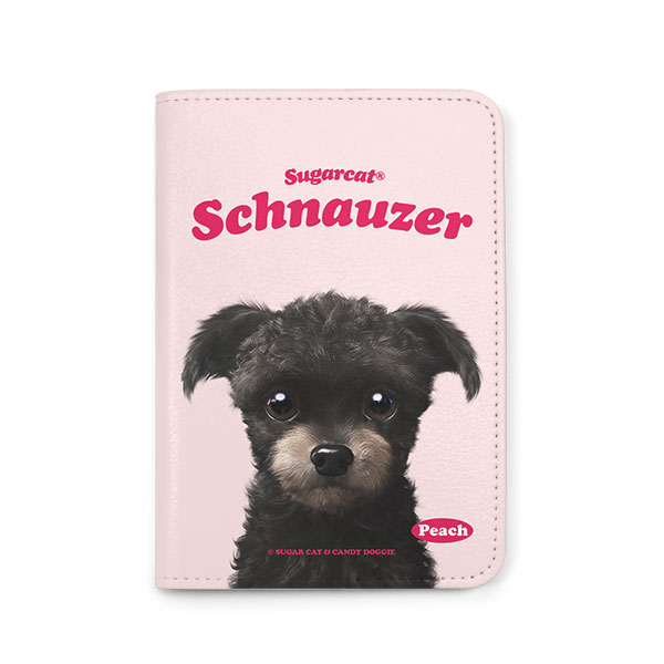Peach the Schnauzer Type Passport Case