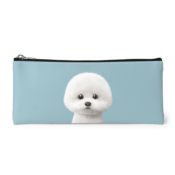 Dongle the Bichon Leather Pencilcase