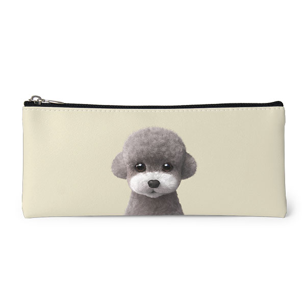 Earlgray the Poodle Leather Pencilcase
