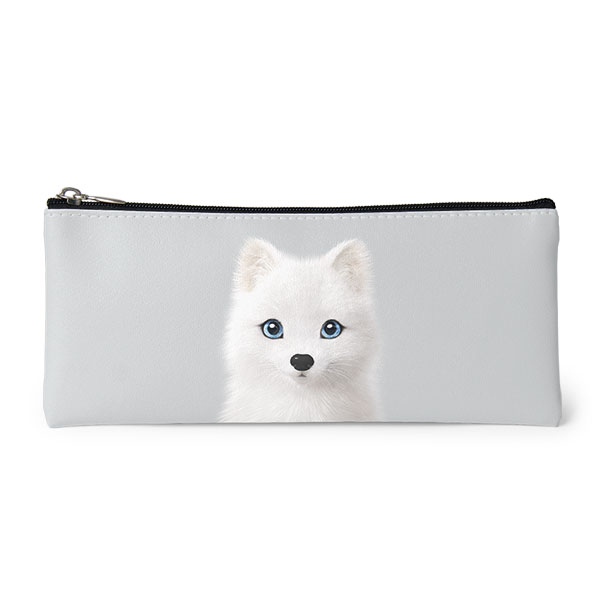 Polly the Arctic Fox Leather Pencilcase
